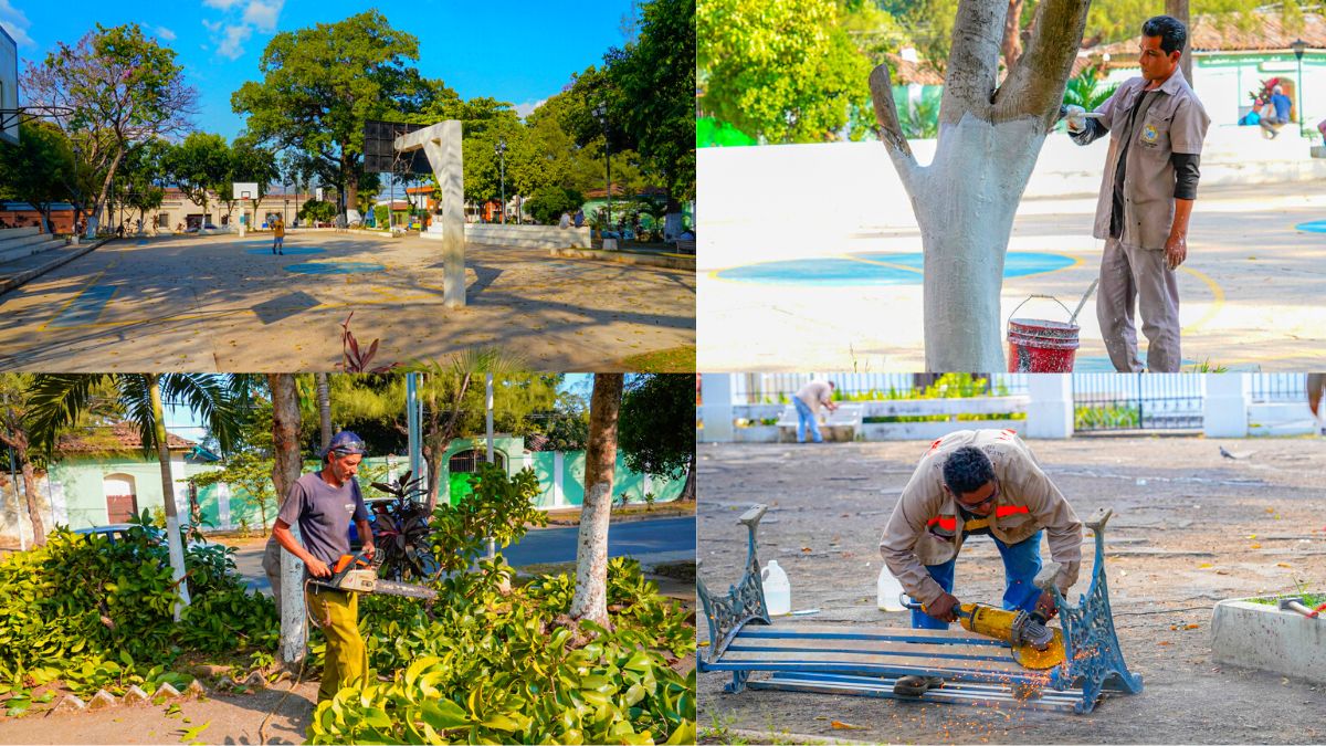 Alcaldía de Santa Ana ejecuta trabajos de mejora en el Parque Santa Lucía