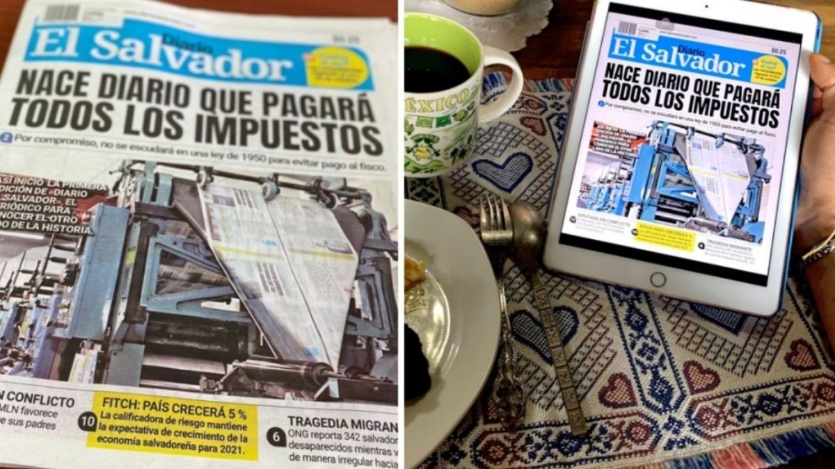 Diario El Salvador paga impuestos desde su primera edición