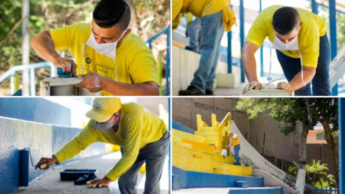 Reos del Plan Cero Ocio trabajan en la restauración de distintos centros escolars