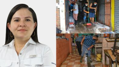 Damaris Leiva realiza sanitizacion de mercados