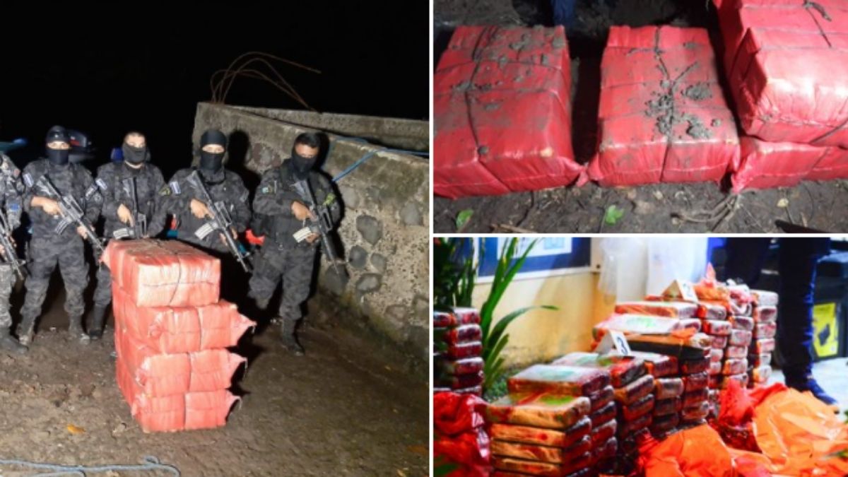 Incautan 200 kilogramos de droga en Tecoluca